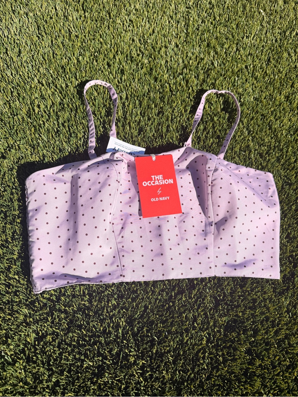 Old Navy Lilac Polka Dot Crop Top - Picture 3 of 3